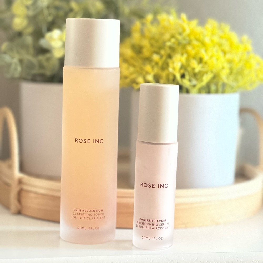 Rose inc clarifying toner and brightening serum bundle